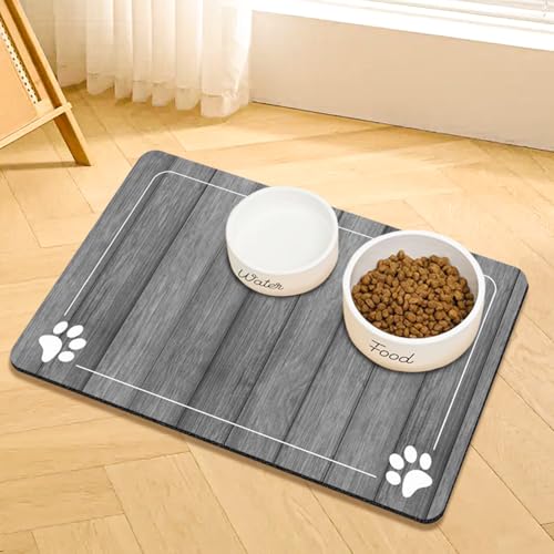 Futter- und Wassernapfmatte für Hunde und Katzen, 50,8 x 30,5 cm, wasserdicht, rutschfest, saugfähig, Matte für Haustiere Futter- und Wassernapfmatte für Hunde und Katzen, 50,8 x 30,5 cm, wasserdicht, rutschfest, saugfähig, Matte für Haustiere von IIDEA