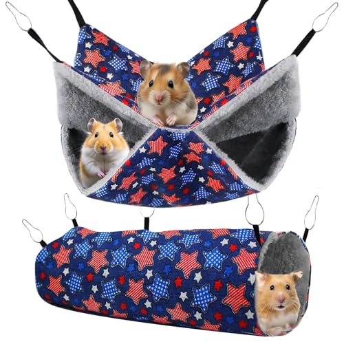 IIRC Meerschweinchen Hängematte, Meerschweinchen Tunnel, Hamster Zubehör, Meerschweinchenspielzeug, Haustier-Hängematten für Hamster, Frettchen und andere Kleintiere von IIRC