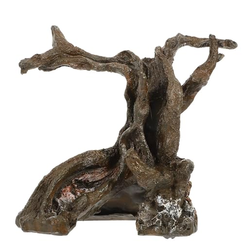 IKFGTJRE Aquarium Treibholz Simulierte Treibholz-Baumwurzel, 2 Stück, Kunstharz, for Aquarium, Dekoration, lebensecht, umgestürzter Holzstamm, Aquarium-Log von IKFGTJRE