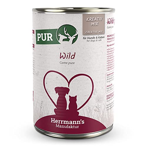 Herrmann's - Kreativ-Mix Wild | Reinfleisch - 12 x 400g - Nassfutter - Für Hund & Katze Herrmann's - Kreativ-Mix Wild | Reinfleisch - 12 x 400g - Nassfutter - Für Hund & Katze von IKIMI
