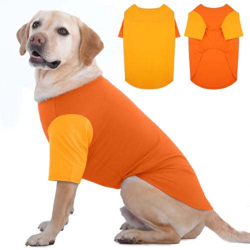 IKIPUKO 2er-Pack Hunde-Shirts für große Hunde, Größe XXL, weiche, atmungsaktive Baumwoll-T-Shirts, Bewegungsfreiheit verhindert Überhitzung, Hundekleidung für Border Collie, Pitbull, Boxer, Wandern von IKIPUKO