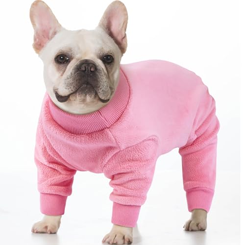 IKIPUKO Hunde-Pyjama, weicher Fleece-Pullover für Hunde, Einteiler, warme Winterkleidung für mittelgroße und große Hunde, dehnbarer Pyjama, Weihnachtsoutfit von IKIPUKO