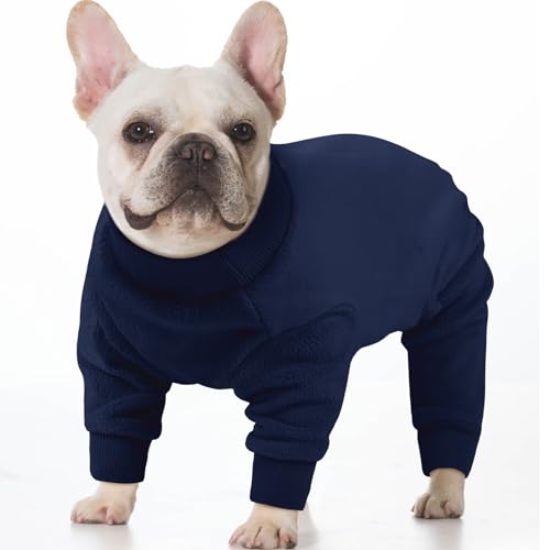 IKIPUKO Hunde-Pyjama, weicher Fleece-Pullover für Hunde, Einteiler, warme Winterkleidung für mittelgroße und große Hunde, dehnbarer Pyjama, Weihnachtsoutfit von IKIPUKO