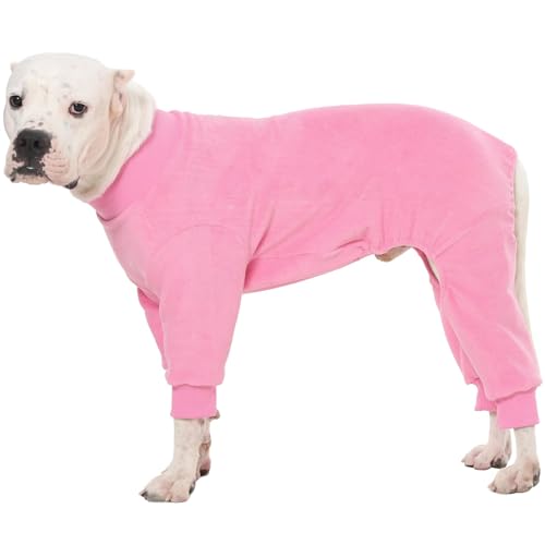 IKIPUKO Hunde-Pyjama, weicher Fleece-Pullover für Hunde, Einteiler, warme Winterkleidung für mittelgroße und große Hunde, dehnbarer Pyjama, Weihnachtsoutfit von IKIPUKO