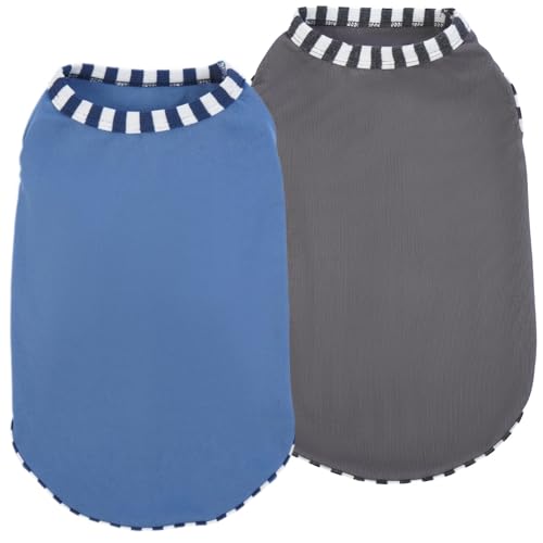 IKIPUKO Hunde-Shirt, ärmellos, weiche Hundekleidung, atmungsaktiv, leichtes Tanktop für große Hunde, Jungen, Mädchen, Labrador, Husky, Graublau, Größe 3XL, 2 Stück IKIPUKO Hunde-Shirt, ärmellos, weiche Hundekleidung, atmungsaktiv, leichtes Tanktop für große Hunde, Jungen, Mädchen, Labrador, Husky, Graublau, Größe 3XL, 2 Stück von IKIPUKO