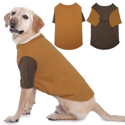 IKIPUKO Hunde-Shirts für große Hunde, Größe XXL, leicht, atmungsaktiv, Baumwolle, Bewegungsfreiheit verhindert Überhitzung, Kleidung für Border Collie, Pitbull, Boxer, Wandern, Spielen von IKIPUKO