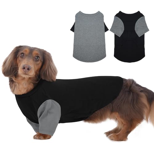 IKIPUKO Hunde-Shirts für mittelgroße Hunde, weich, atmungsaktiv, kühles Sommer-T-Shirt, leicht, bequeme Kleidung für empfindliche Haut, Jack Russell, Shihtzu, Indoor-Faulenzen, Spazierengehen von IKIPUKO