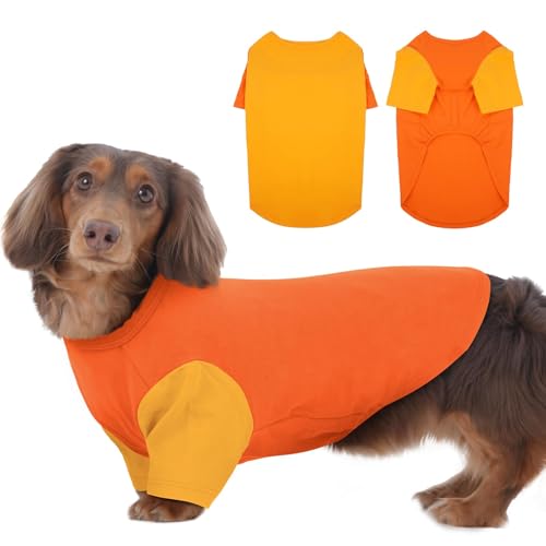 IKIPUKO Hunde-Shirts für mittelgroße Hunde, weich, atmungsaktiv, kühles Sommer-T-Shirt, leicht, bequeme Kleidung für empfindliche Haut, Jack Russell, Shihtzu, Indoor-Lounging, Spazierengehen von IKIPUKO