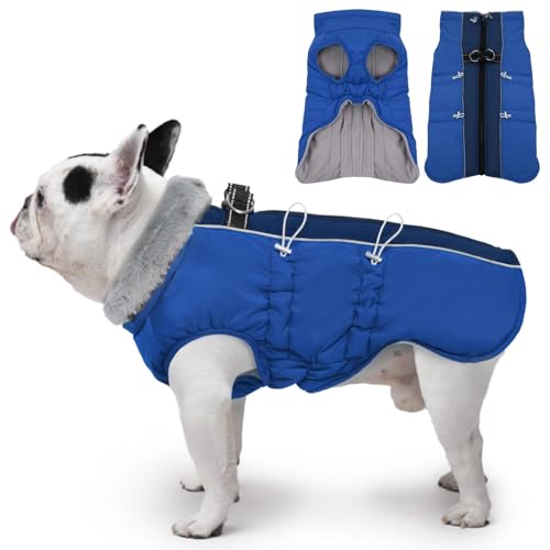 IKIPUKO Hundemantel – warmer Schneeanzug mit Reißverschluss für große Hunde, reflektierend, wasserabweisend, Königsblau IKIPUKO Hundemantel – warmer Schneeanzug mit Reißverschluss für große Hunde, reflektierend, wasserabweisend, Königsblau von IKIPUKO