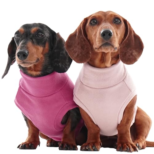 IKIPUKO Hundepullover, Winter-Fleece-Sweatshirt, dehnbare Weste, Pullover für Hunde, Kleidung, warmer Haustier-Pyjama, Weihnachten, für Meidum und große Hunde, 2 Stück von IKIPUKO