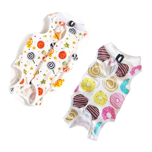 2-teiliger Katzen-Recovery-Anzug für Spay Bauchverletzungen Weiblich, Katzen-Onesie für Katzen nach der Operation, Katzen-Chirurgie-Recovery-Anzug Kätzchen-Onesie für Katzen Anti Lecken von IKiKiCubee
