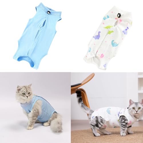 2 PCS Katze Erholung Anzug für Spay Bauchwunden Weiblich, Onesie für Katzen nach der Operation, Katze Chirurgie Erholung Anzug Kitten Onesie für Anti Lecken 2 PCS Katze Erholung Anzug für Spay Bauchwunden Weiblich, Onesie für Katzen nach der Operation, Katze Chirurgie Erholung Anzug Kitten Onesie für Anti Lecken von IKiKiCubee