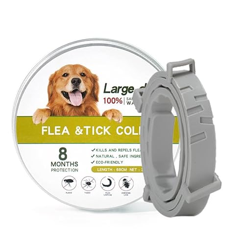 Haustierstolz -Das Original ZeckenHeld Anti Floh- Und Zeckenband,Verstellbares Halsband Hund,Wasserdichtes Katzenflohhalsband,wirksame Floh- Und Zeckenbehandlung Für Hund (Hund 70cm) von ILESTDG