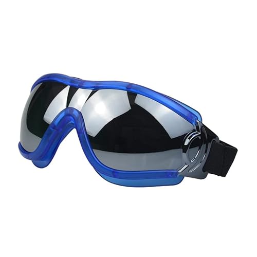 Hundebrille Für Großer Hunde UV-Schutz Haustier Sonnenbrille Verstellbare Winddichte Staubdichte Anti-Nebel Outdoor Augenschutz (Blau) von ILESTDG