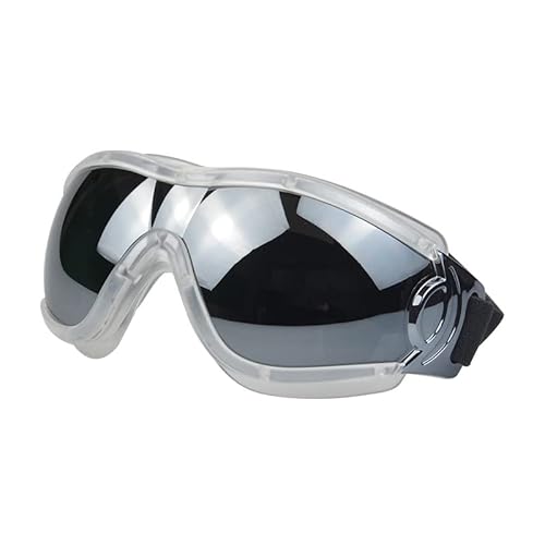 Hundebrille Für Großer Hunde UV-Schutz Haustier Sonnenbrille Verstellbare Winddichte Staubdichte Anti-Nebel Outdoor Augenschutz (Weiß) von ILESTDG