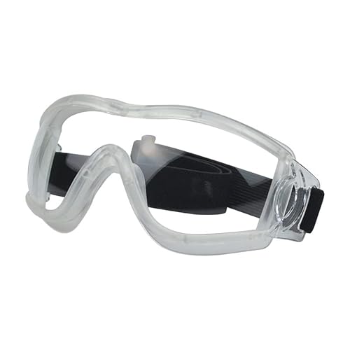 Hundebrille Für Großer Hunde UV-Schutz Haustier Sonnenbrille Verstellbare Winddichte Staubdichte Anti-Nebel Outdoor Augenschutz (Weiß Transparent) von ILESTDG