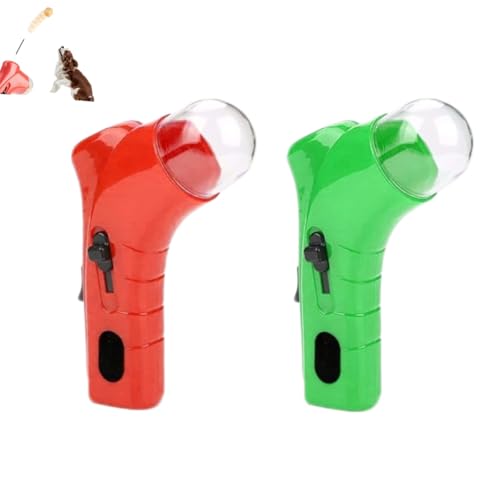 ILESTDG Cat Treat Shooter Gun - Leckerli Pistole Katze, Interactive Puppy Award Snack Catapult Toy, Interaktives Katzenspielzeug (Red + Green) von ILESTDG