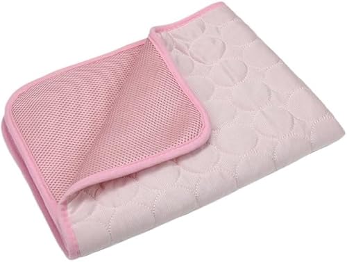 ILESTDG CoolMat Für Den Sommer PetCool Hunde Katzen Kühlmatte Selbstkühlende Hundematte Waschbar Ohne Gel Für Drinnen, Draußen (Rosa,S-50X40CM) von ILESTDG