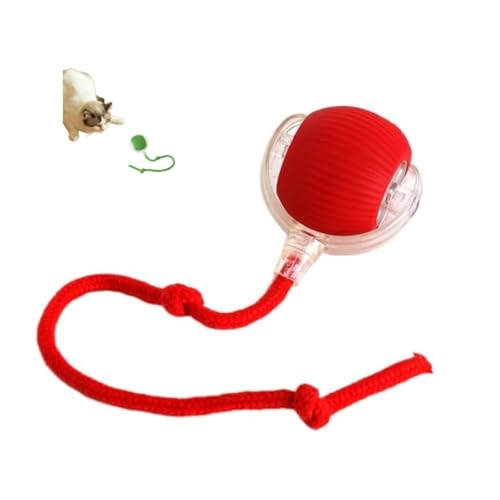 ILESTDG Hixfy Interactive Pet Ball Power - Magic Für Katzen Hunde, Interaktives Katzenspielzeug Hundespielzeug (1Rot) von ILESTDG