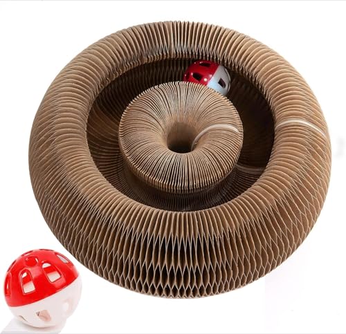 ILESTDG KatzenLoop™ Katzenspielzeug Für Katzen Schaber Haustierzubehör Mit Faltbares Akkordeon Spielzeug (2pce) von ILESTDG