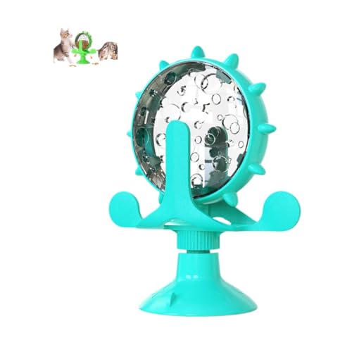 ILESTDG Lallypet - Pet Food Spinning Windmill, Windmühle Katzenspielzeug, Interaktives Spielzeug Für Katzen in Innenräumen (Blue) von ILESTDG