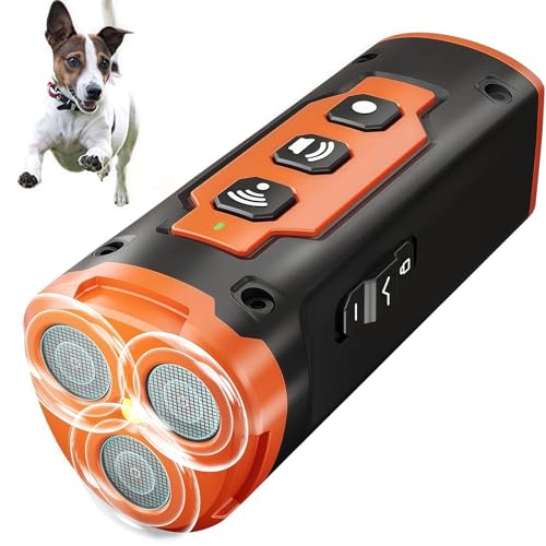 ILESTDG Solavie BarkStop Hundetrainer 6-in-1 Anti-Bell-Gerät Mit 3 Schallwellen, Effektive Reichweite 9 Meter, Wiederaufladbar, Schonendes Ultraschall - Training, Ruhiges Zuhaus (2 Stück) von ILESTDG