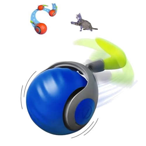 ILESTDG Speedy Tail 2.0 - Speedy Tail Interaktives Katzenspielzeug, Power Ball Für Katzen, Lindert Ängste (Blau-1) von ILESTDG
