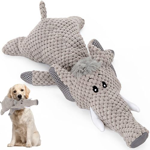 ILESTDG Unzerstörbares Hundespielzeug von Bella Balu – Indestructible Quality for Strong Beiber Dog Toy, Reinigt Zähne & Mit Sound – Ideal für Starke Kauer (Grau) von ILESTDG