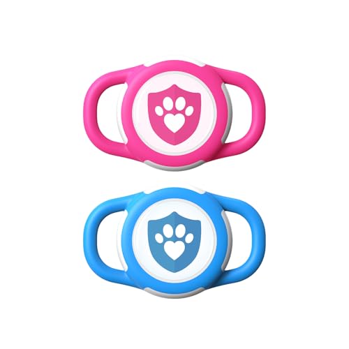ILFINDYOU AirTag Hundehalsbandhalter für Apple Tracker, wasserdicht, Rosarot und Blau, 2 Stück ILFINDYOU AirTag Hundehalsbandhalter für Apple Tracker, wasserdicht, Rosarot und Blau, 2 Stück von ILFINDYOU