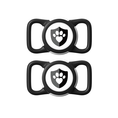 ILFINDYOU AirTag Hundehalsbandhalter für Apple Tracker, wasserdicht, Schwarz, 2 Stück ILFINDYOU AirTag Hundehalsbandhalter für Apple Tracker, wasserdicht, Schwarz, 2 Stück von ILFINDYOU