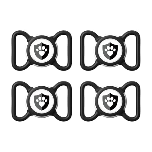 ILFINDYOU AirTag Hundehalsbandhalter für Apple Tracker, wasserdicht, Schwarz, 4 Stück ILFINDYOU AirTag Hundehalsbandhalter für Apple Tracker, wasserdicht, Schwarz, 4 Stück von ILFINDYOU