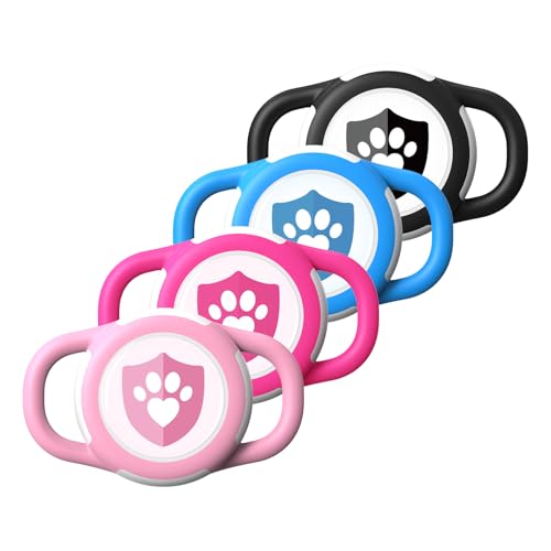 ILFINDYOU AirTag Hundehalsbandhalter für Apple Tracker, wasserdicht, verschiedene Farben, 4 Stück ILFINDYOU AirTag Hundehalsbandhalter für Apple Tracker, wasserdicht, verschiedene Farben, 4 Stück von ILFINDYOU