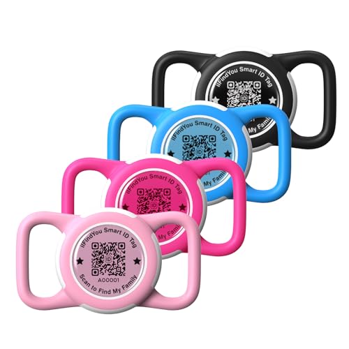 ILFINDYOU AirTag Hundehalsbandhalter für Apple Tracker, wasserdicht, verschiedene Farben, 4 Stück ILFINDYOU AirTag Hundehalsbandhalter für Apple Tracker, wasserdicht, verschiedene Farben, 4 Stück von ILFINDYOU