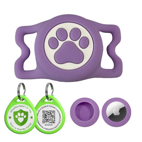 ILFINDYOU Airtag-Halter für Hundehalsband, wasserdicht, Airtag-Halter, Silikon, vollständiger Schutz, Apple Airtag-Halter für Haustierhalsband, Violett ILFINDYOU Airtag-Halter für Hundehalsband, wasserdicht, Airtag-Halter, Silikon, vollständiger Schutz, Apple Airtag-Halter für Haustierhalsband, Violett von ILFINDYOU