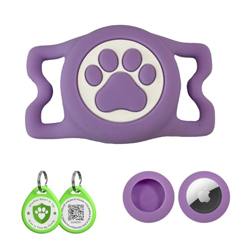 ILFINDYOU Airtag-Halter für Hundehalsband, wasserdicht, Airtag-Halter, Silikon, vollständiger Schutz, Apple Airtag-Halter für Haustierhalsband, Violett ILFINDYOU Airtag-Halter für Hundehalsband, wasserdicht, Airtag-Halter, Silikon, vollständiger Schutz, Apple Airtag-Halter für Haustierhalsband, Violett von ILFINDYOU