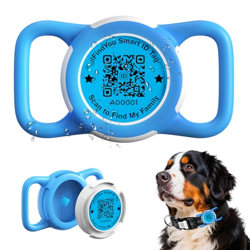 ILFINDYOU Wasserdichte AirTag Hundehalsbandhalterung für Apple Tracker QR Code Hülle Blau ILFINDYOU Wasserdichte AirTag Hundehalsbandhalterung für Apple Tracker QR Code Hülle Blau von ILFINDYOU