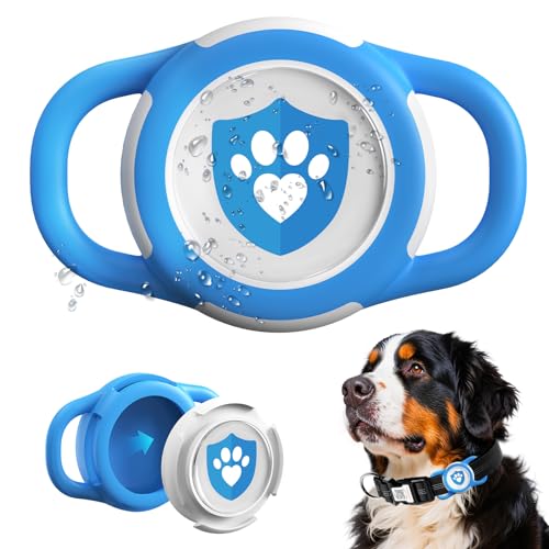 ILFINDYOU Wasserdichter AirTag Hundehalsbandhalter für Apple Tracker Blau ILFINDYOU Wasserdichter AirTag Hundehalsbandhalter für Apple Tracker Blau von ILFINDYOU