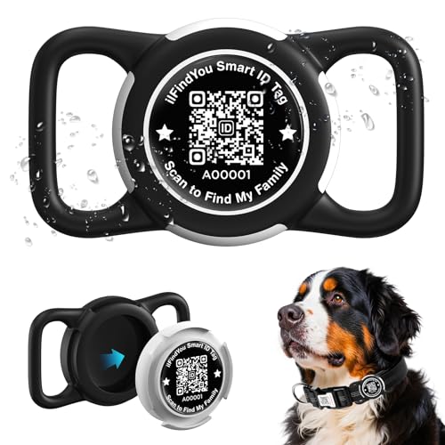 ILFINDYOU Wasserdichter AirTag Hundehalsbandhalter für Apple Tracker QR Code Hülle Schwarz ILFINDYOU Wasserdichter AirTag Hundehalsbandhalter für Apple Tracker QR Code Hülle Schwarz von ILFINDYOU