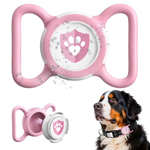 ILFINDYOU Wasserdichter AirTag Hundehalsbandhalter für Apple Tracker Rosa ILFINDYOU Wasserdichter AirTag Hundehalsbandhalter für Apple Tracker Rosa von ILFINDYOU