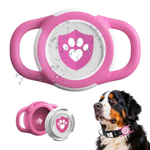 ILFINDYOU Wasserdichter AirTag Hundehalsbandhalter für Apple Tracker Rose Rot ILFINDYOU Wasserdichter AirTag Hundehalsbandhalter für Apple Tracker Rose Rot von ILFINDYOU