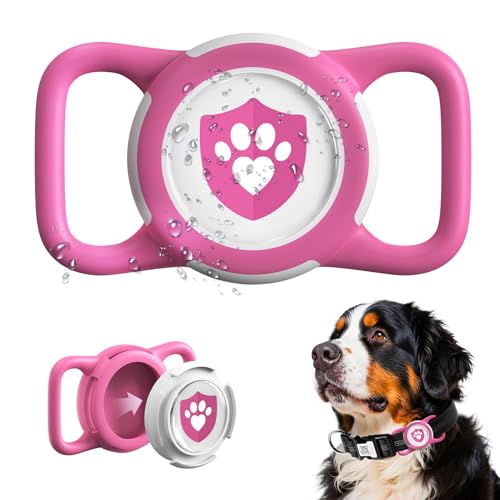 ILFINDYOU Wasserdichter AirTag Hundehalsbandhalter für Apple Tracker Rose Rot ILFINDYOU Wasserdichter AirTag Hundehalsbandhalter für Apple Tracker Rose Rot von ILFINDYOU