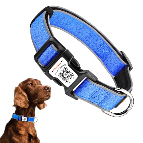 Personalisiertes Hundehalsband mit QR-Code und reflektierendem Streifen, Scannen, um Namen und Telefonnummer zu erhalten, Anti-Verlust-Sicherheitshalsband für Haustiere, geeignet für kleine Personalisiertes Hundehalsband mit QR-Code und reflektierendem Streifen, Scannen, um Namen und Telefonnummer zu erhalten, Anti-Verlust-Sicherheitshalsband für Haustiere, geeignet für kleine von ILFINDYOU