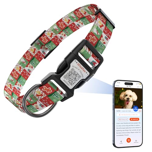 ilFindYou Weihnachts-Hundehalsband für große Hunde, weiches Nylon, Weihnachtsmuster, Größe L ilFindYou Weihnachts-Hundehalsband für große Hunde, weiches Nylon, Weihnachtsmuster, Größe L von ILFINDYOU