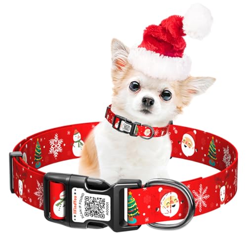 ilFindYou Weihnachts-Hundehalsband für große Hunde, weiches Nylon, rote Schneeflocke, Größe L ilFindYou Weihnachts-Hundehalsband für große Hunde, weiches Nylon, rote Schneeflocke, Größe L von ILFINDYOU