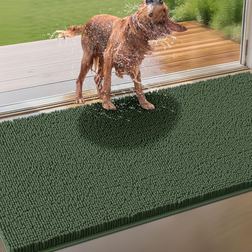 IM HOME Extra große, schmutzige Fußmatte für Hunde, Chenille, saugfähige Hundematte, rutschfest, schwere Fußmatte für den Innenbereich, weiche Hundebettmatte für den Eingangsbereich, Schlammpfoten IM HOME Extra große, schmutzige Fußmatte für Hunde, Chenille, saugfähige Hundematte, rutschfest, schwere Fußmatte für den Innenbereich, weiche Hundebettmatte für den Eingangsbereich, Schlammpfoten von IM HOME