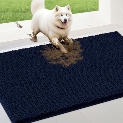 IM HOME Extra große Fußmatte für Hunde, saugfähige Chenille-Fußmatte, rutschfest, schwere Fußmatte für den Innenbereich, weiche Hundebett-Matte für den Eingangsbereich, Schlammpfoten, 152,4 x 91,4 cm von IM HOME