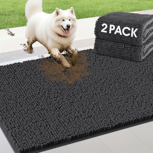 IM HOME Hunde-Fußmatten für schlammige Pfoten, 91,4 x 61 cm, saugfähige Chenille-Fußmatten, rutschfest, waschbar, für den Innenbereich, weiche Schmutzmatte für den Eingangsbereich, Hundebett-Matte IM HOME Hunde-Fußmatten für schlammige Pfoten, 91,4 x 61 cm, saugfähige Chenille-Fußmatten, rutschfest, waschbar, für den Innenbereich, weiche Schmutzmatte für den Eingangsbereich, Hundebett-Matte von IM HOME