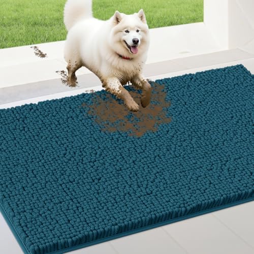 IM HOME Schmutzige Fußmatte für Hunde, Chenille, saugfähig, rutschfest, schwere Innen-Fußmatte, weiche Hundebett-Matte für den Eingangsbereich, 121,9 x 96,5 cm, Blaugrün IM HOME Schmutzige Fußmatte für Hunde, Chenille, saugfähig, rutschfest, schwere Innen-Fußmatte, weiche Hundebett-Matte für den Eingangsbereich, 121,9 x 96,5 cm, Blaugrün von IM HOME