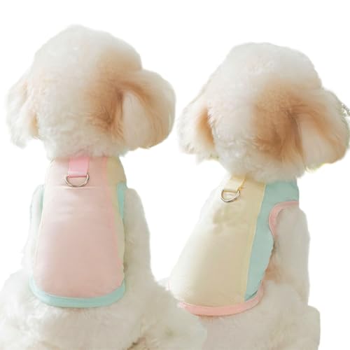 Hundeshirt mit D-Ring, Sonnenschutz Sommer Haustierkleidung für kleine Hunde Junge Mädchen Hund Kühlweste Sommer T-Shirt Welpe ärmelloses Tanktop (2 Stück, kleine Größe für 1,4-2,5 kg Haustiere) von IMDOUBLEDOU