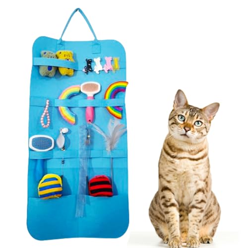 IMDOUBLEDOU Katzenspielzeug-Aufbewahrung, Tür-Organizer für Sachen, Haustier-Ideen-Halter, Spielzeug-Plüsch/Hängematte, Hängeaufbewahrung, Katzen-Zauberstab-Spielzeug-Halter zum Aufhängen, von IMDOUBLEDOU